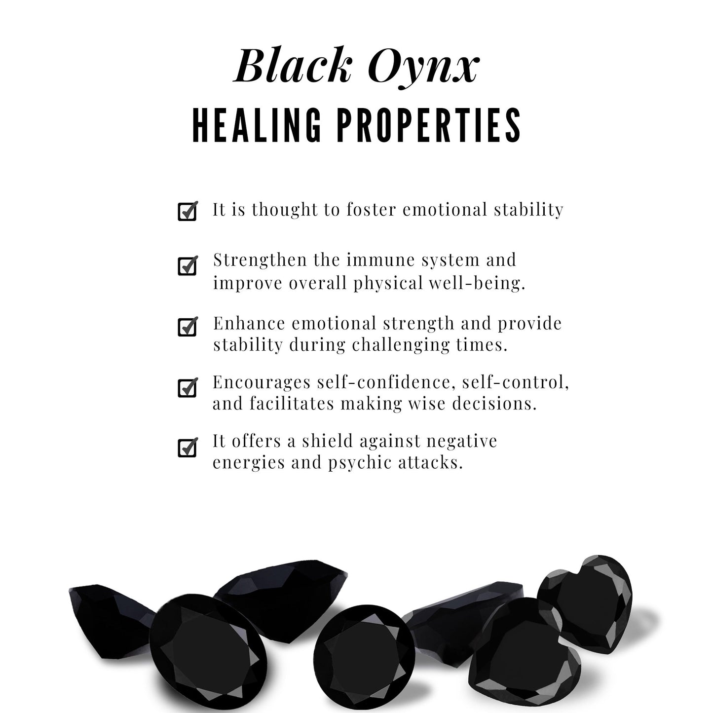 Certified 4MM Solitaire Black Onyx Teardrop Pendant With Chain