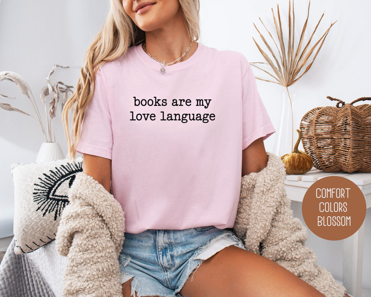 Books are My Love Language Comfort Colors Shirt-0