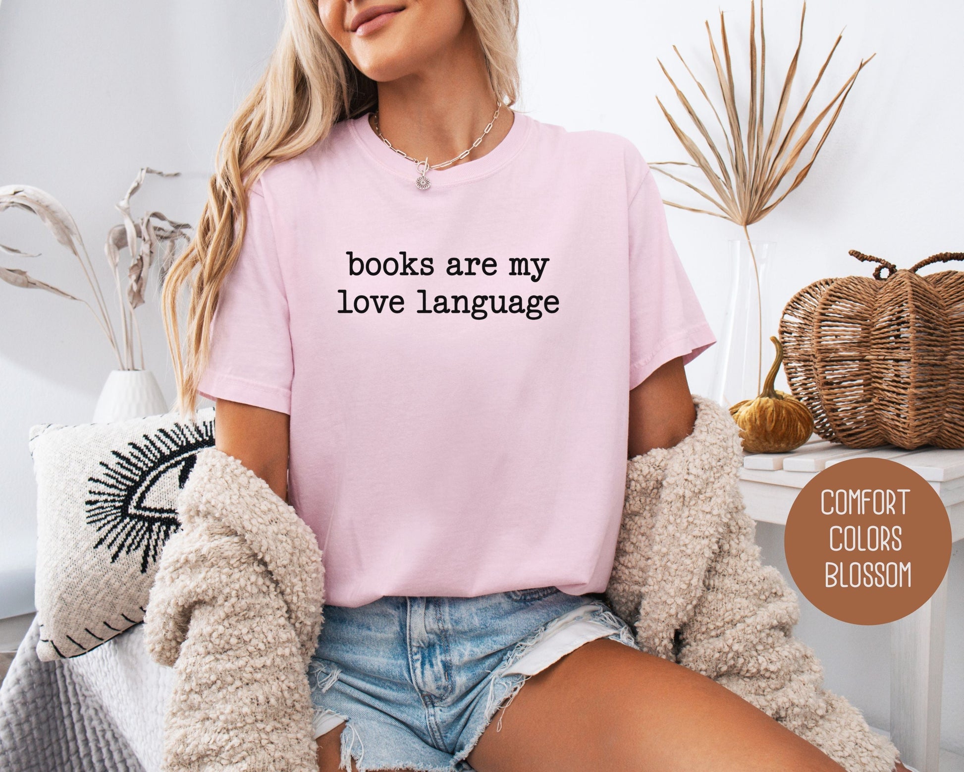 Books are My Love Language Comfort Colors Shirt-0