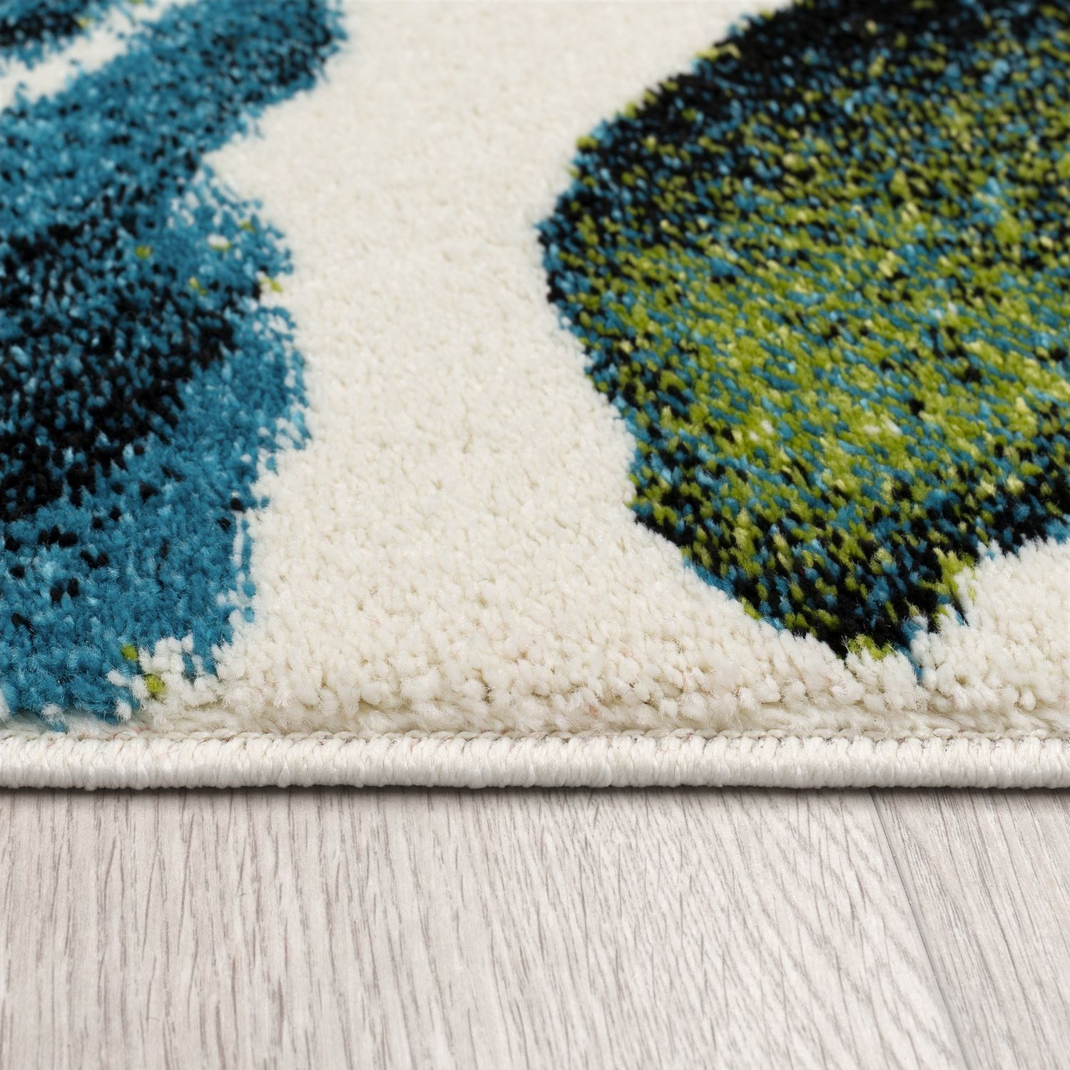 Artful Area Rug with Artful Watercolor Roses in Blue-2