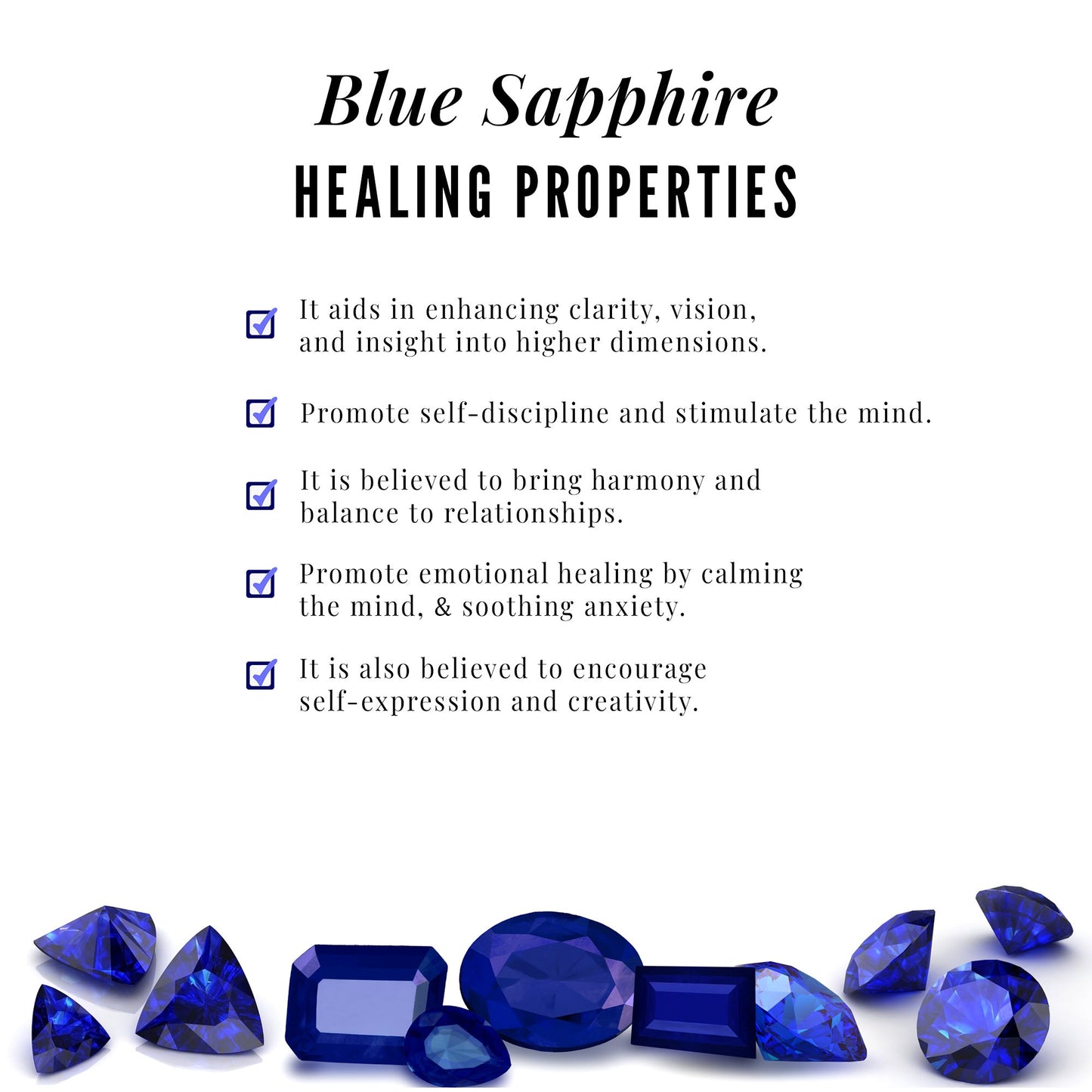 Real Blue Sapphire and Diamond Half Hoop Earrings