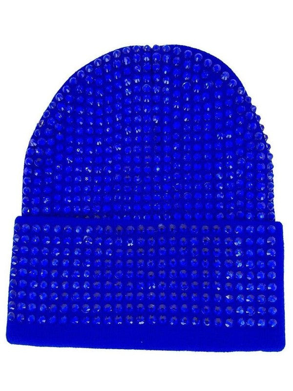 Blue Sparkly Rhinestone Patch Bedazzled Beanies Blue Rhinestones Blue Crystals