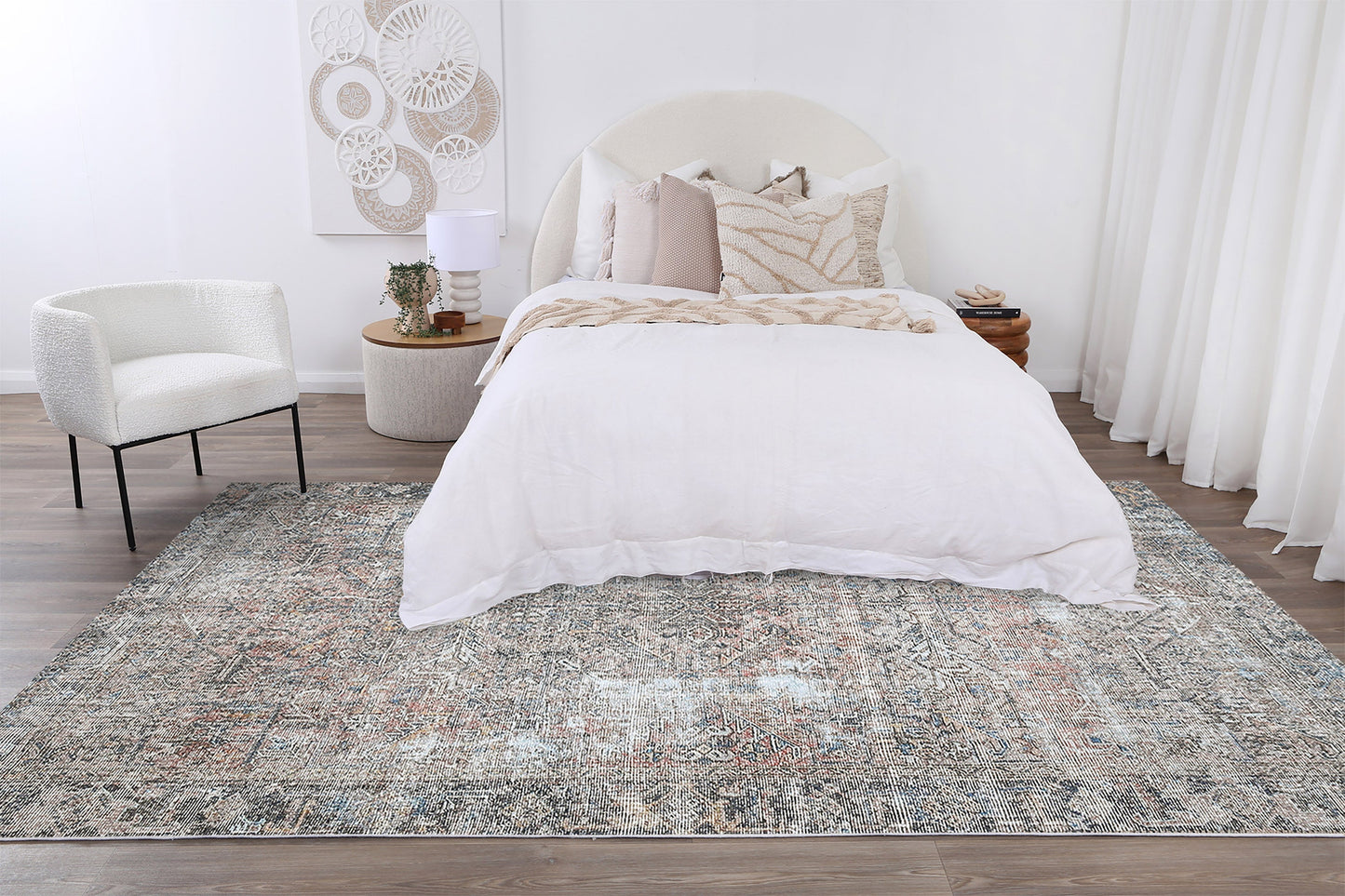Bohemia Machine Washable in Grey Rug-3