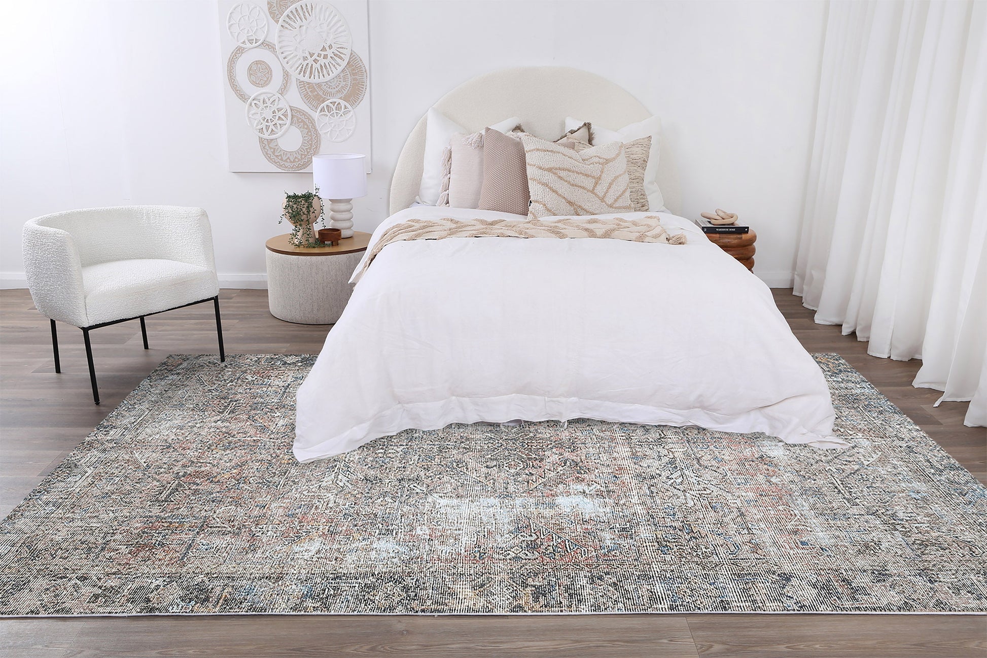 Bohemia Machine Washable in Grey Rug-3