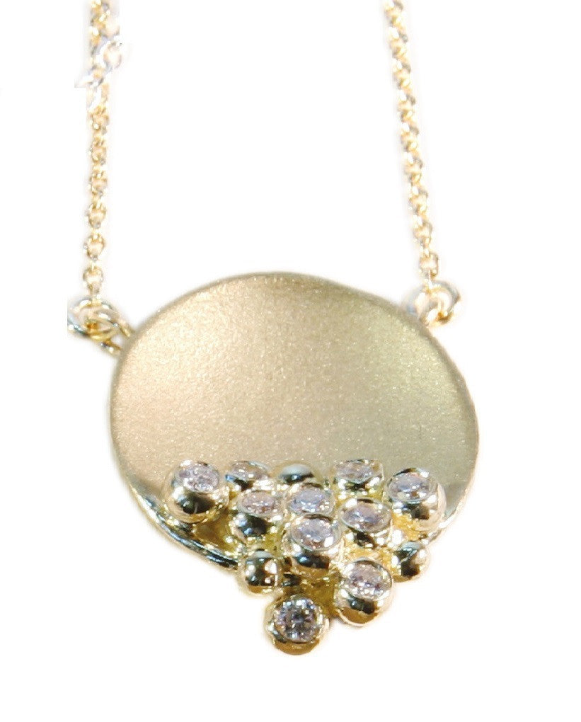 Bowl of Diamonds necklace-small-18K gold-0
