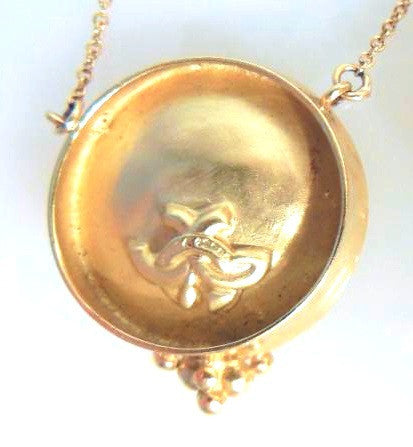 Bowl of Diamonds Necklace or pearl enhancer-large-solid 18K dots of diamonds, sterling silver bowl-7
