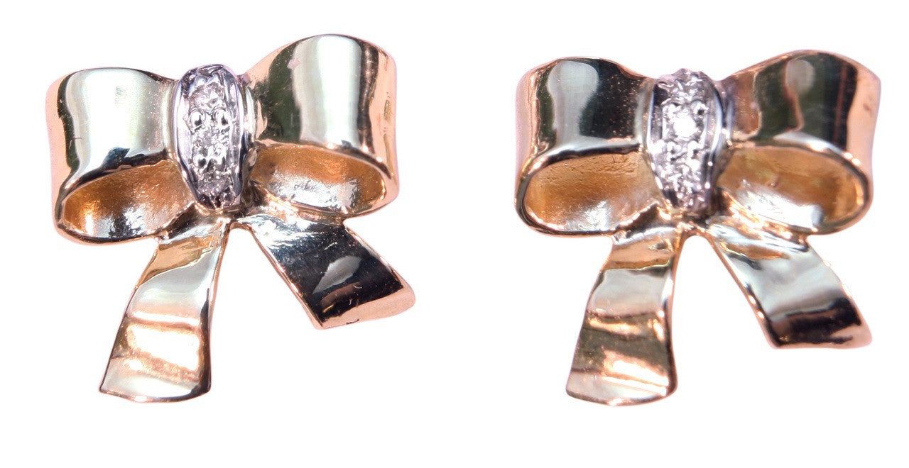 Bow Necklace-18K gold with diamonds on Karma chain with diamond dots-4