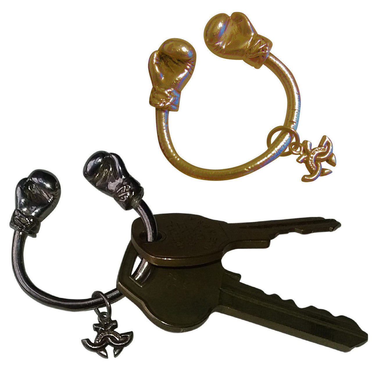 Boxing Glove Key Ring. 18K Gold. Fight for good, health, life & love.-15