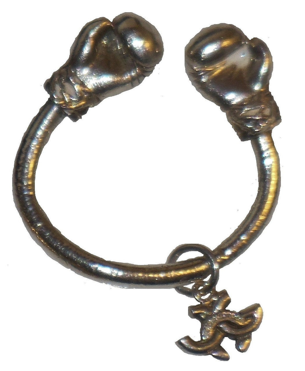 Boxing Glove Key Ring. 18K Gold. Fight for good, health, life & love.-3