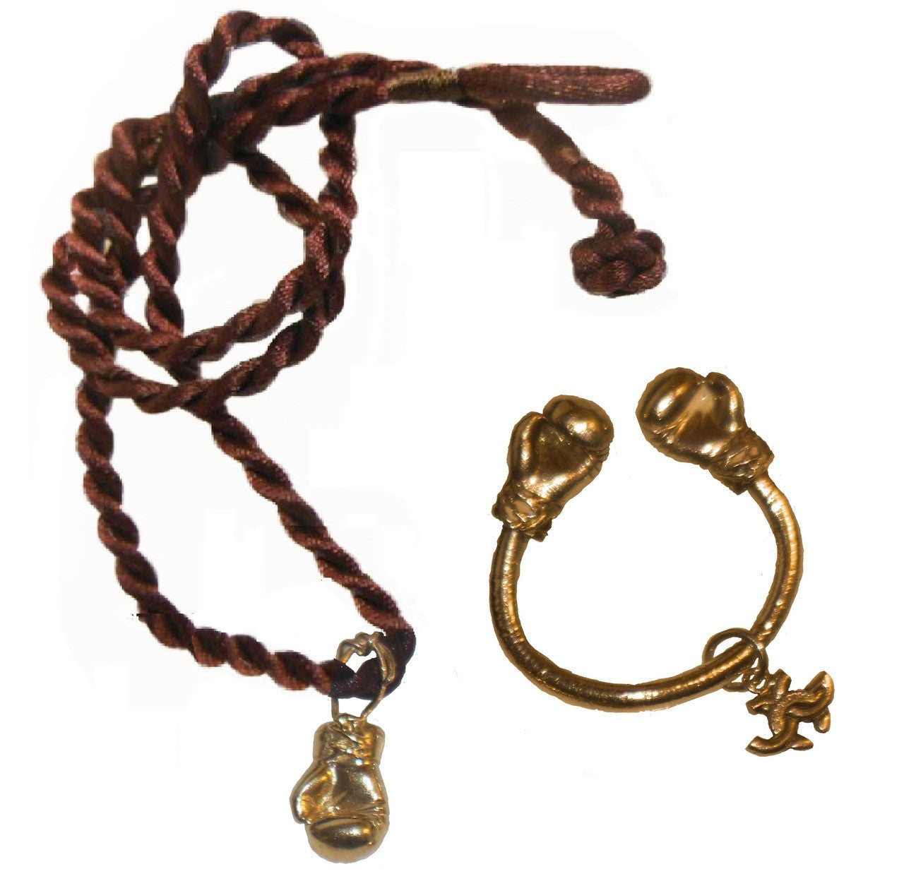Boxing Glove Key Ring. 18K Gold. Fight for good, health, life & love.-7