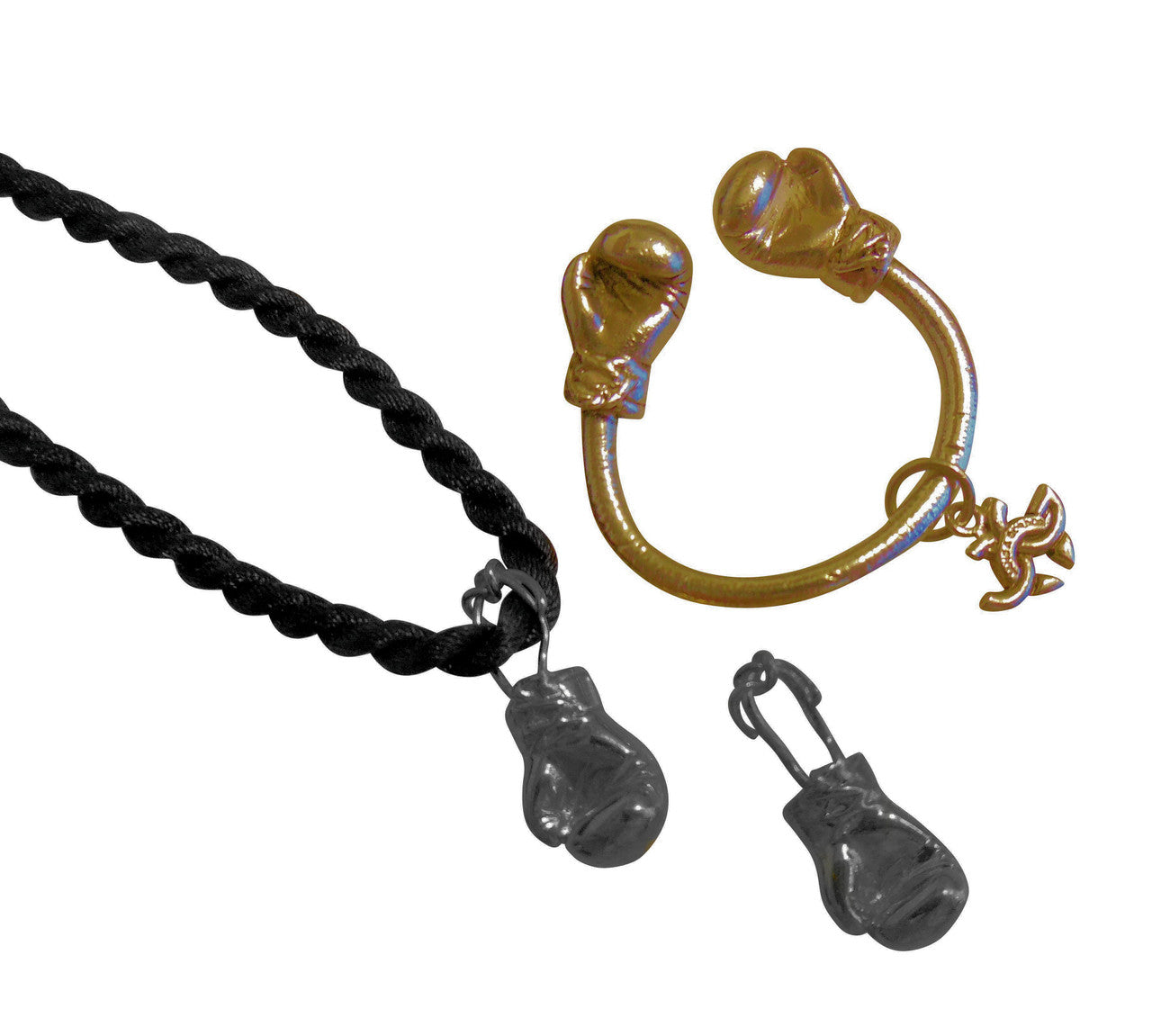 Boxing Glove Key Ring. 18K Gold. Fight for good, health, life & love.-13