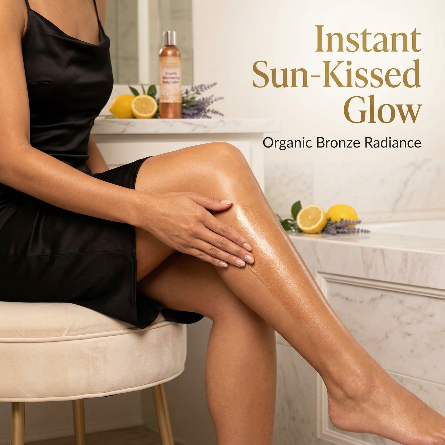 Organic Bronze Shimmer Body Lotion – Buildable Glow