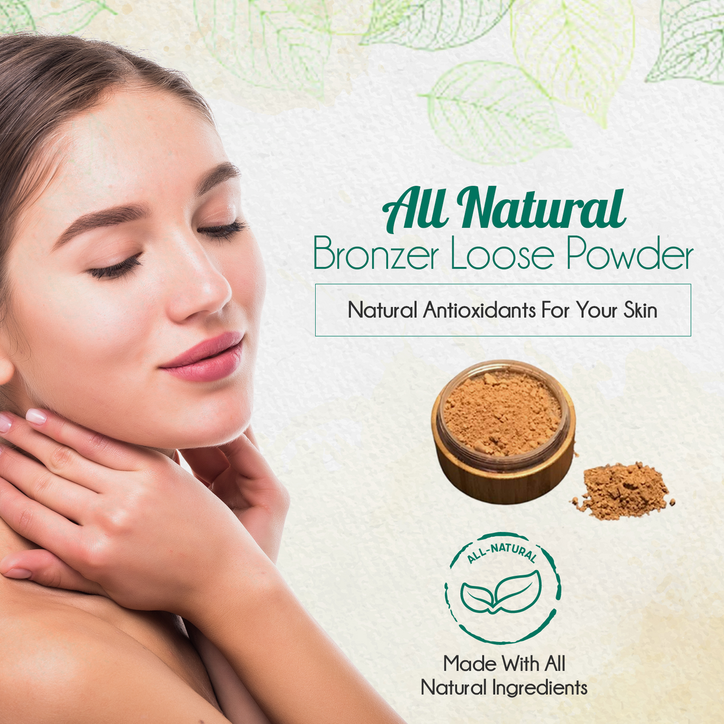 All-Natural Bronzer Loose Powder. Eco-Friendly-3