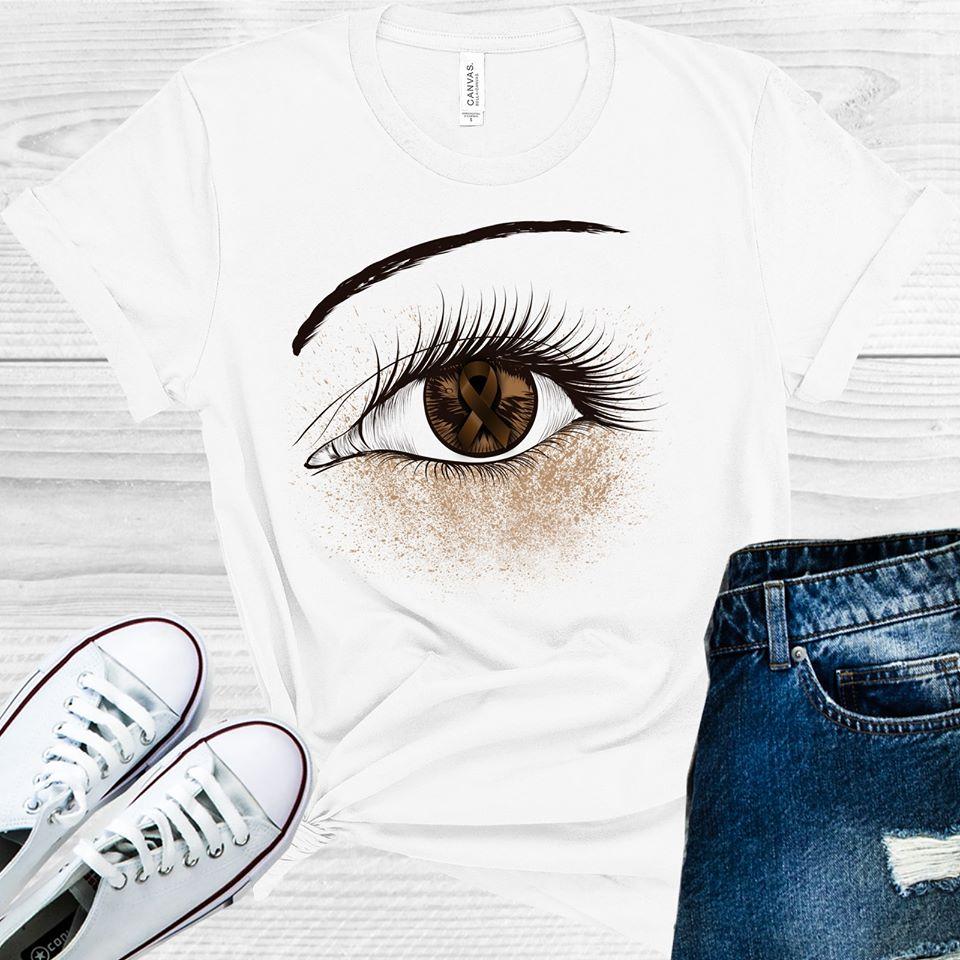 Brown Ribbon Awareness Eye Graphic Tee