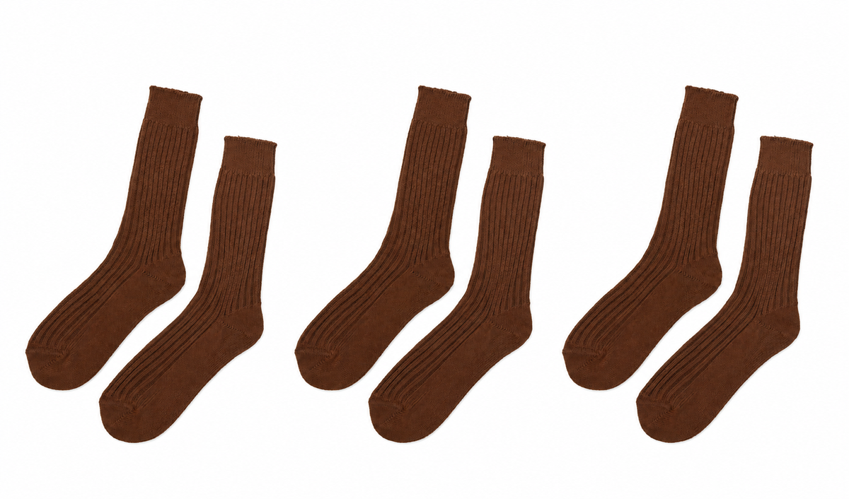 tittimitti® Women’s 100% Organic Cotton Boot Socks 3-Pack – Thick Warm Winter Crew Socks (Made in Italy)