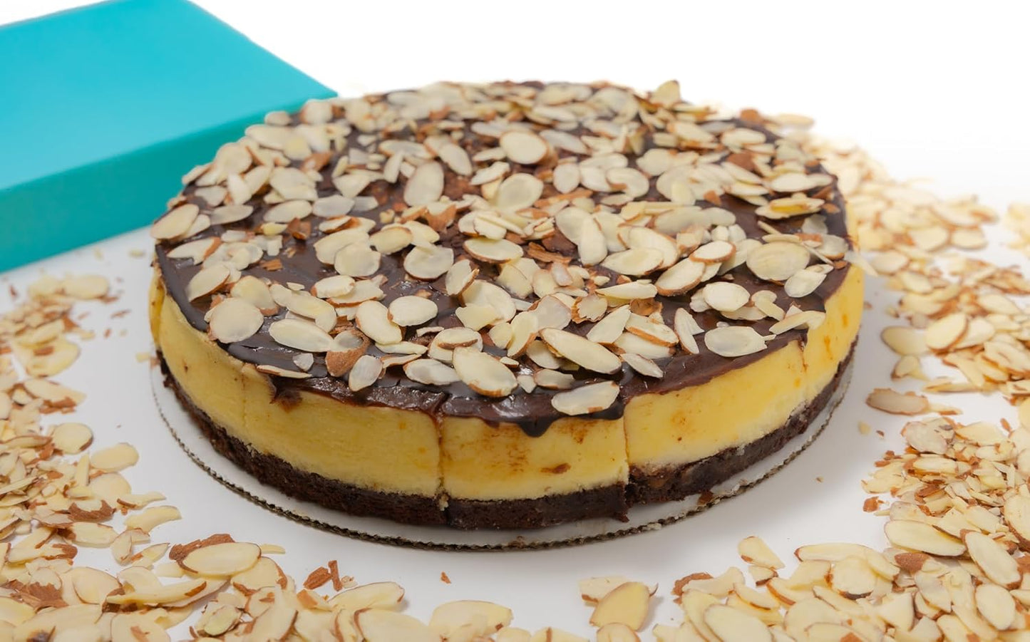 Andy Anand Fudge Brownie Cheesecake, 9-Inch, 2.8 lb – Halal, Real California Cream Cheese, No Preservatives, Birthday & Holiday Gift Box