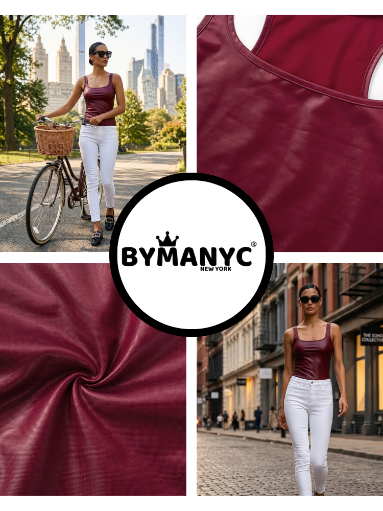 Burgundy HELLS KITCHEN Waxed Top Prêt-à-Porter BYMANYC ® New York-3