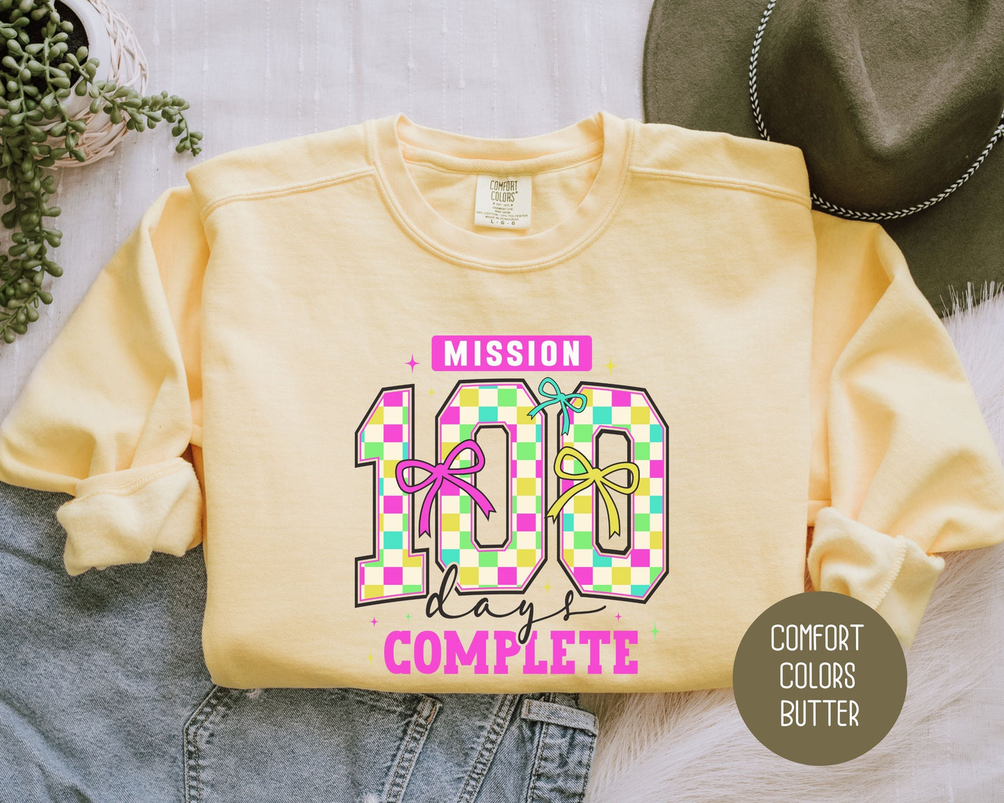 100 Days Of School Comfort Colors Sweatshirt-1