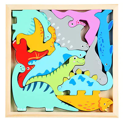 3D Cartoon Animal Wooden Puzzle