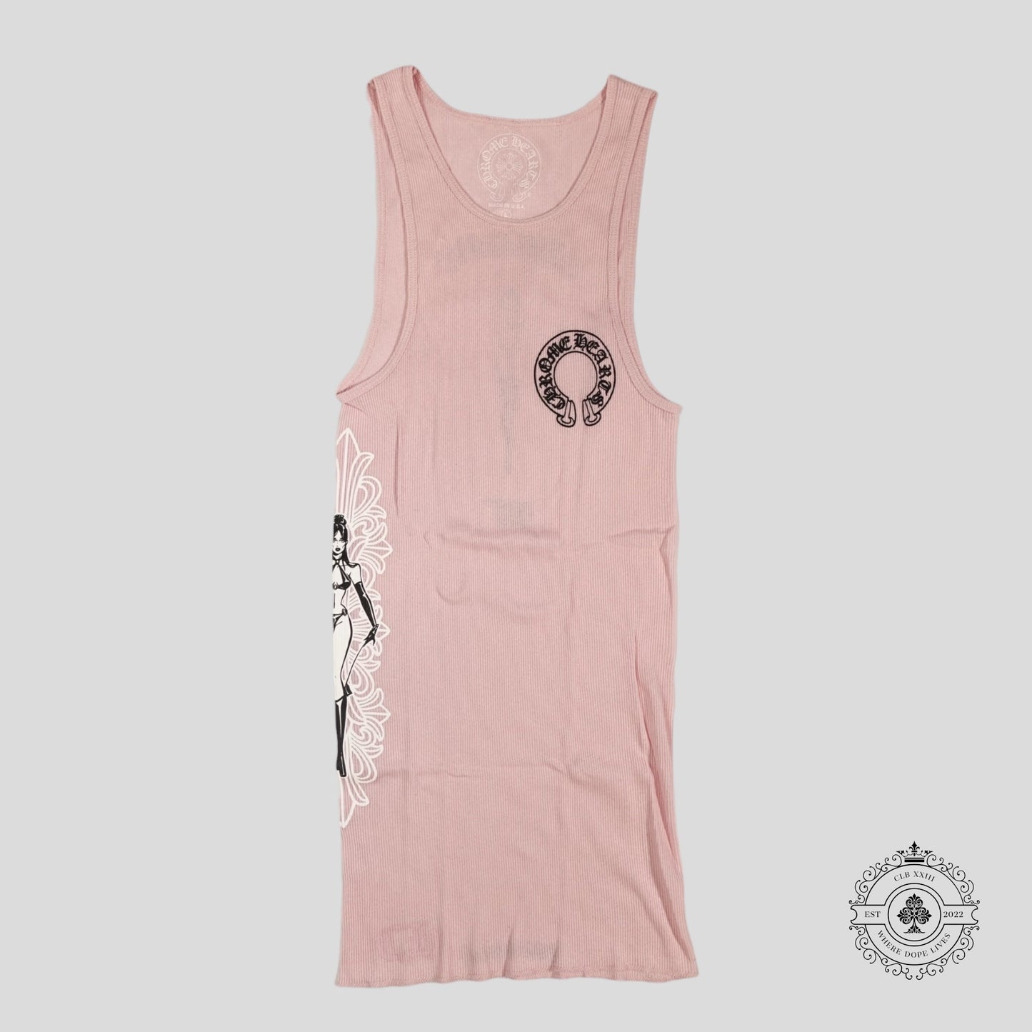 Chrome Hearts Art Basel Deadly Doll Tank in Light Pink