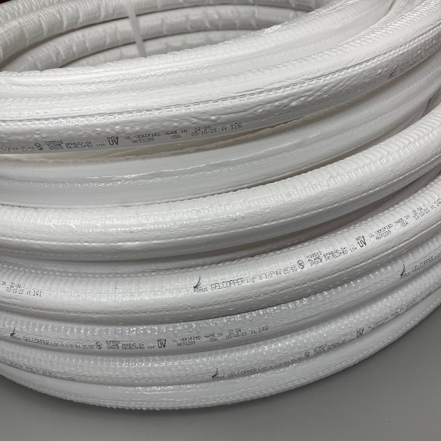 PDM GelCopper PreInsulated Copper Roll 1/2" Copper 1/2" Ins. 164 ft F100.GUS1216412 (New)