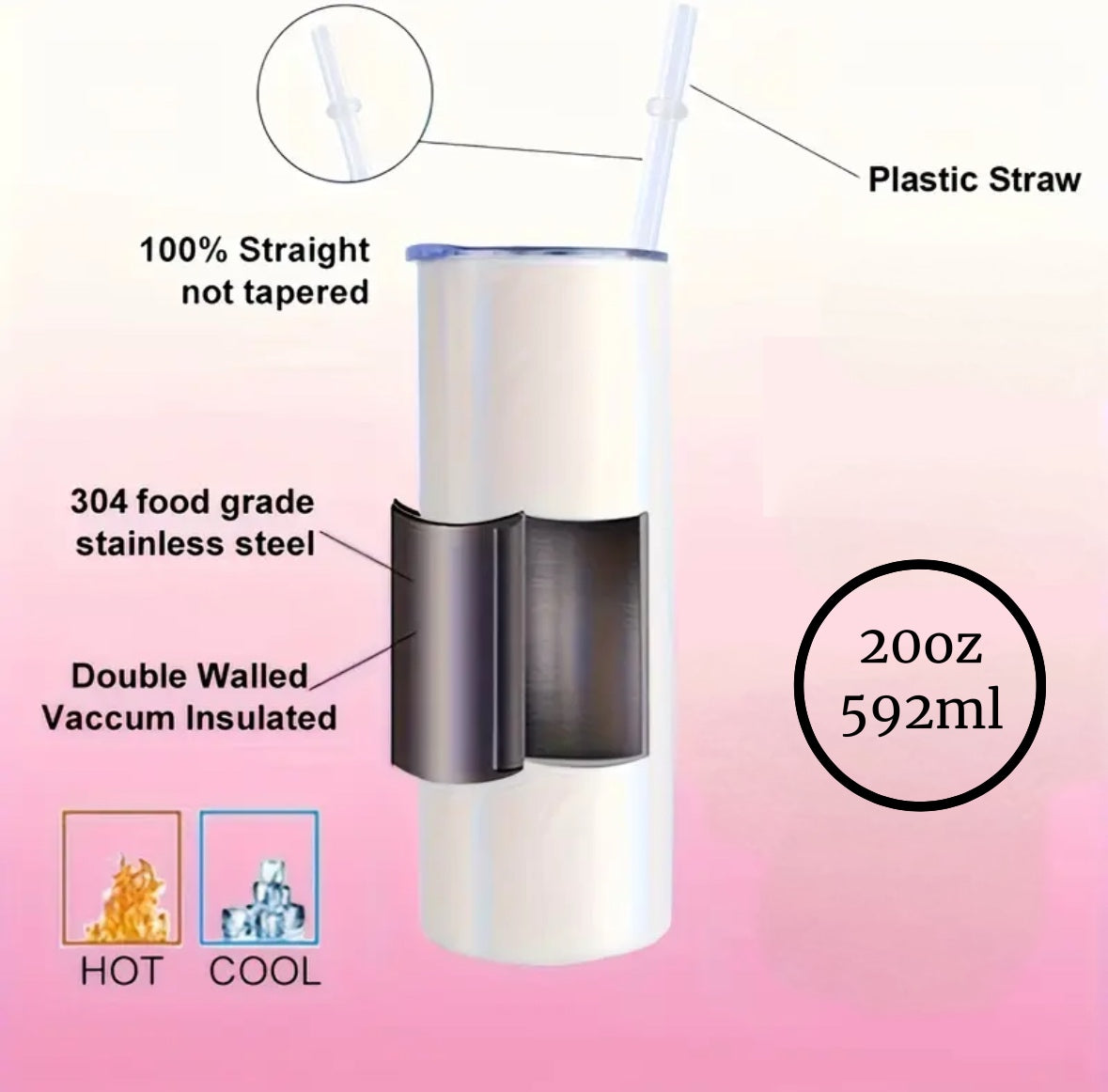 Betty Chic 20oz Skinny Tumbler