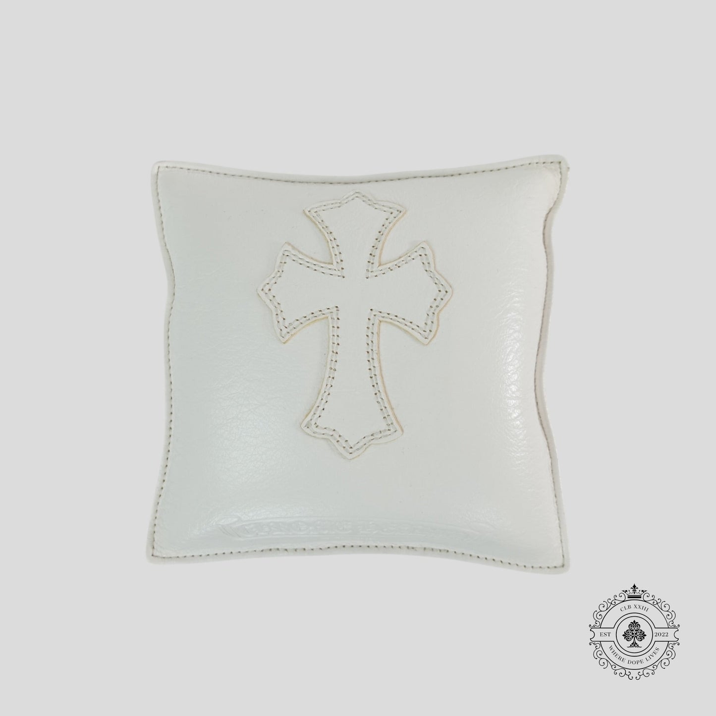 Chrome Hearts Mini Display Pillow in White