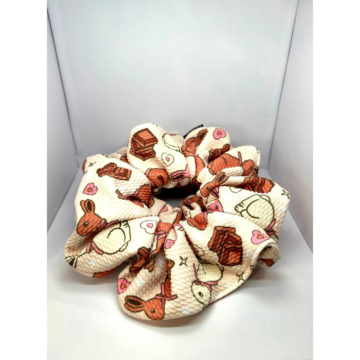 Chocolate Bunny Easter Bullet Scrunchie
