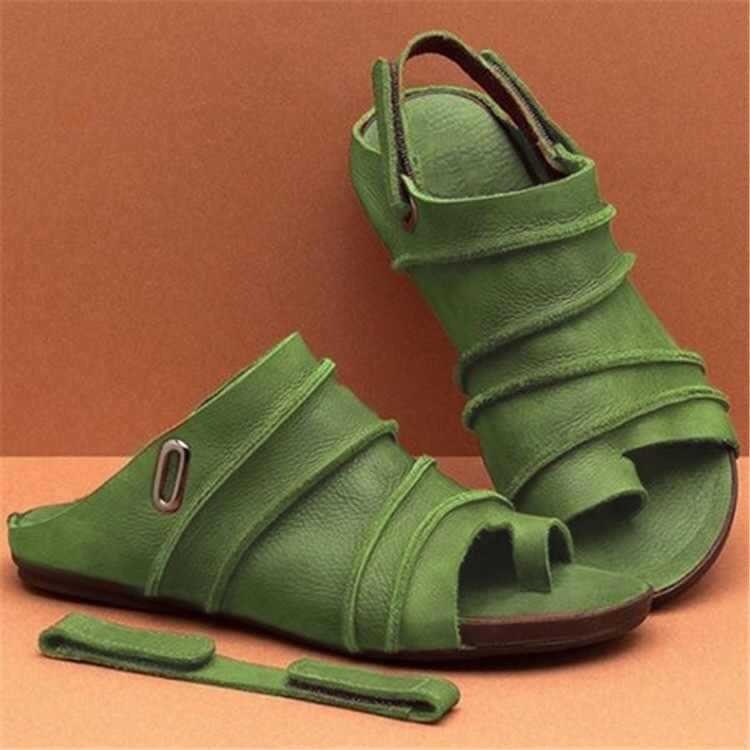Fish mouthed toe clip beach women's sandals Velcro women's slippers sandals dual-purpose