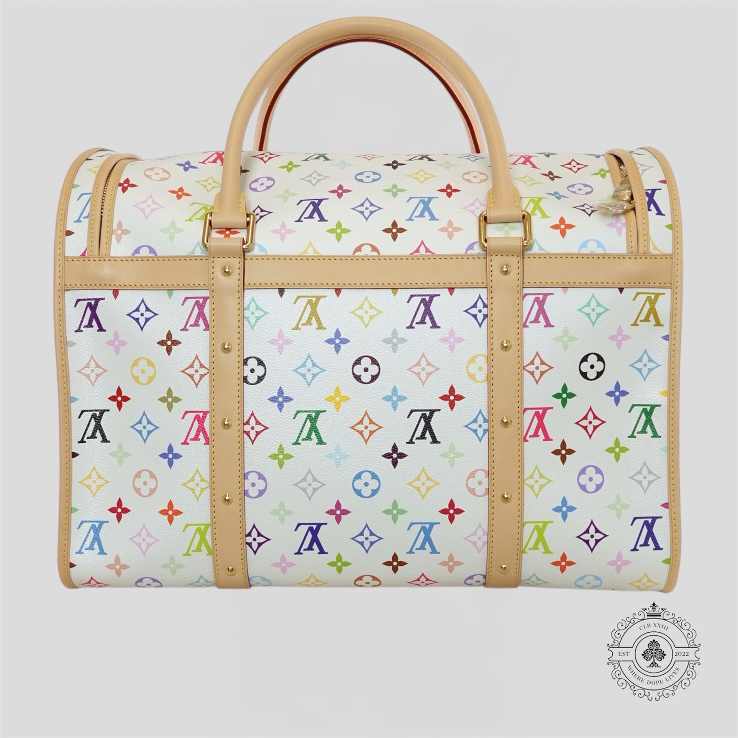 Louis Vuitton x Takashi Murakami Dog Bag in White