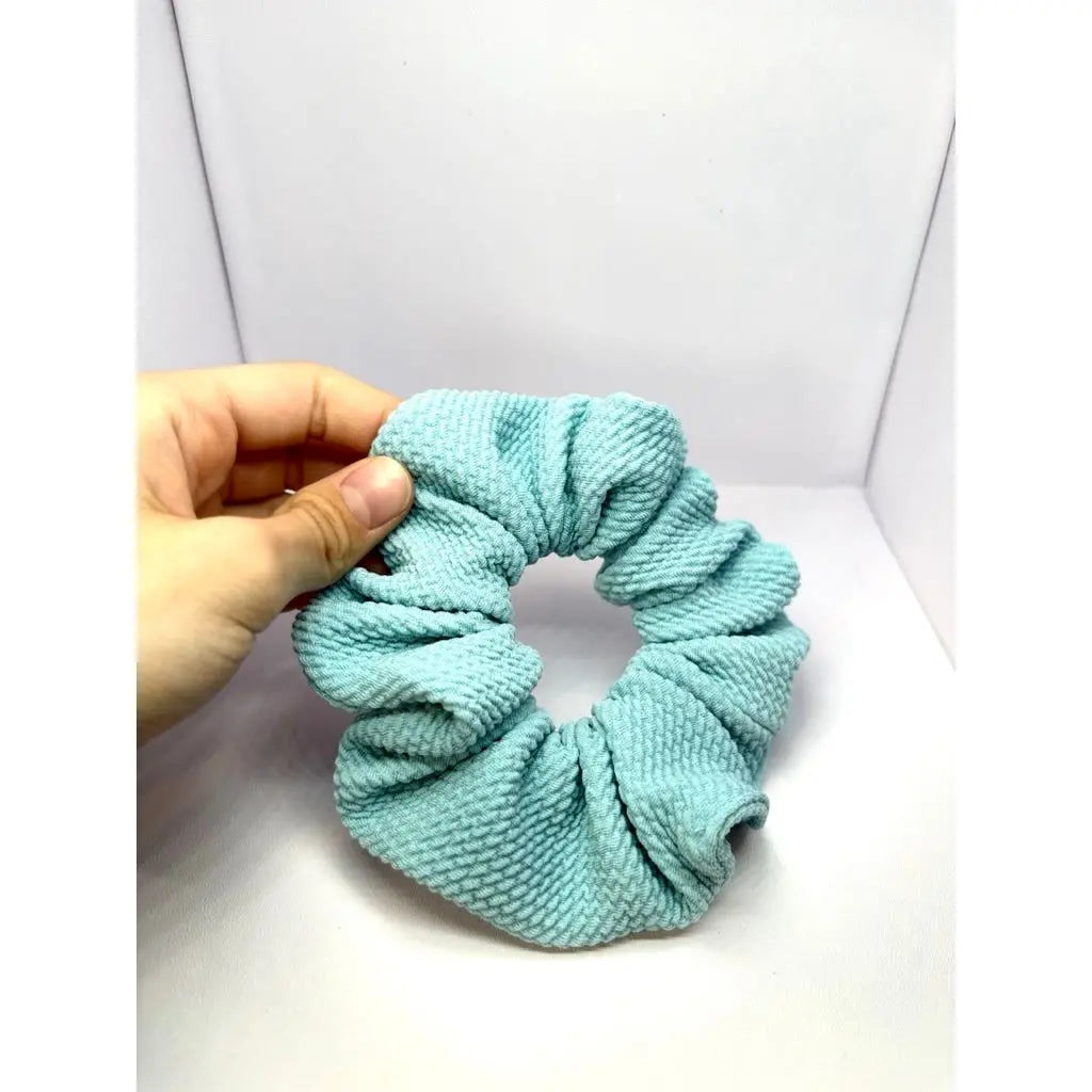 Mini Sky Blue Bullet Scrunchie