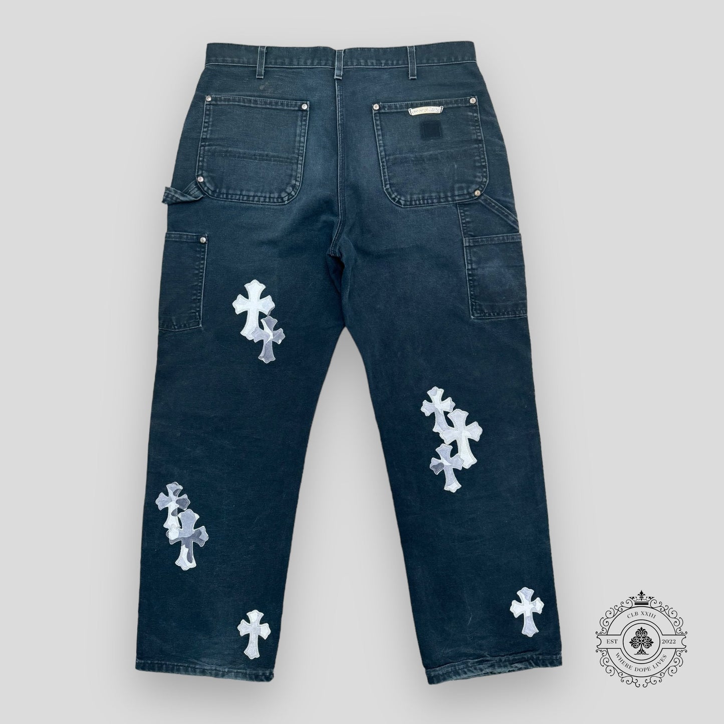 Chrome Hearts Sex Records Patch Double Knee Carpenter Pants