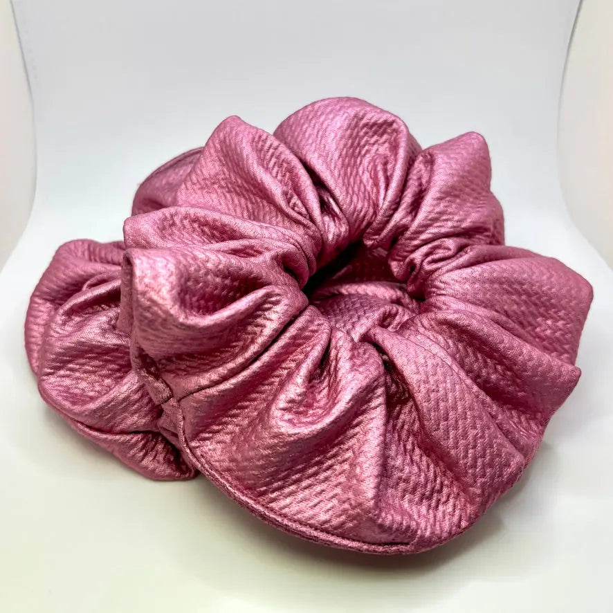 Metallic Pink Bullet Scrunchie