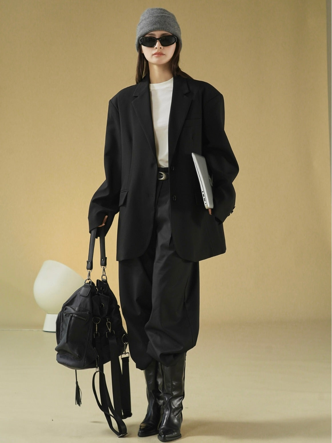 Loose fitting suit slim and wide casual jacket for women