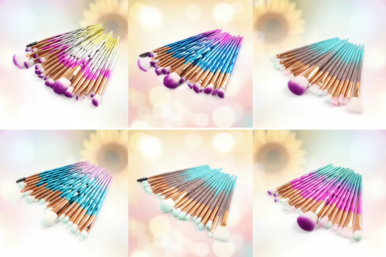 Diamond Handle 20-Piece Eye Brush Set