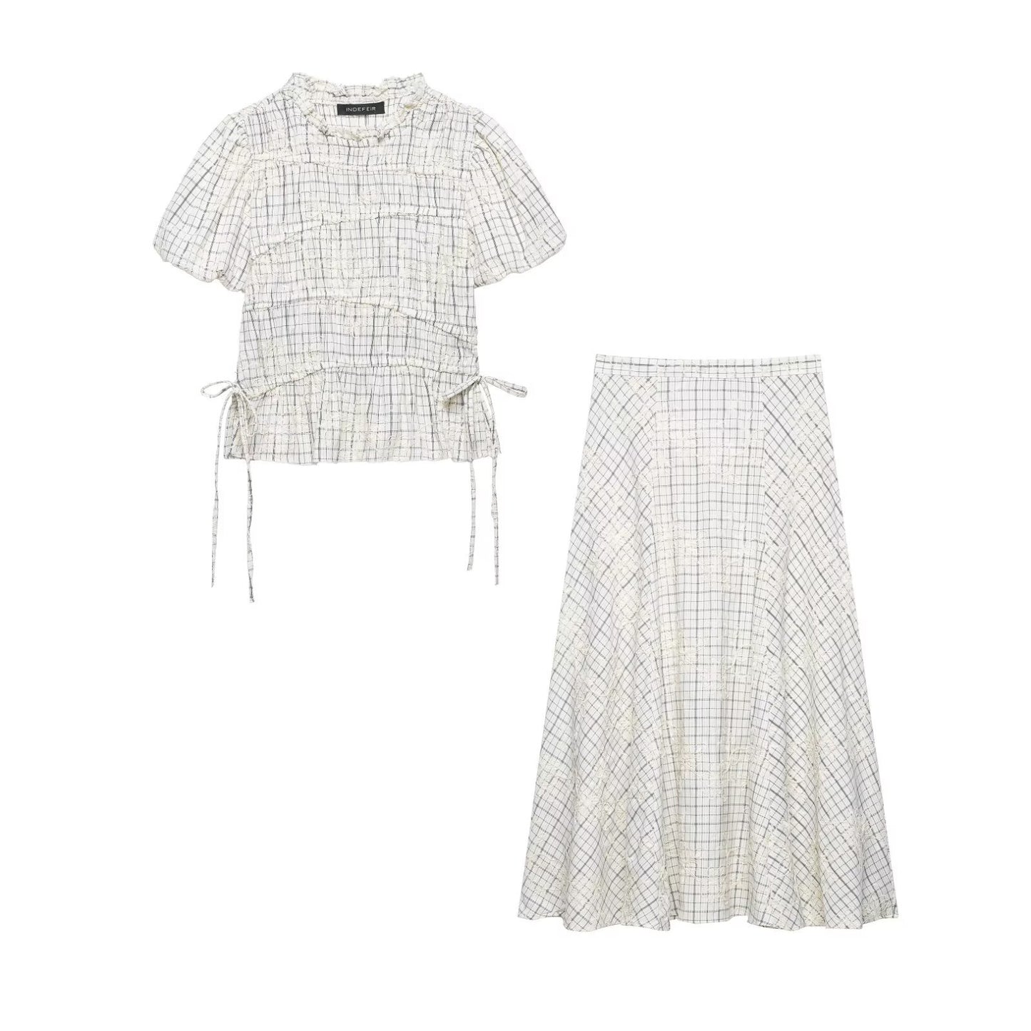 Butterfly Knot Set for Women, Top and Skirt Set