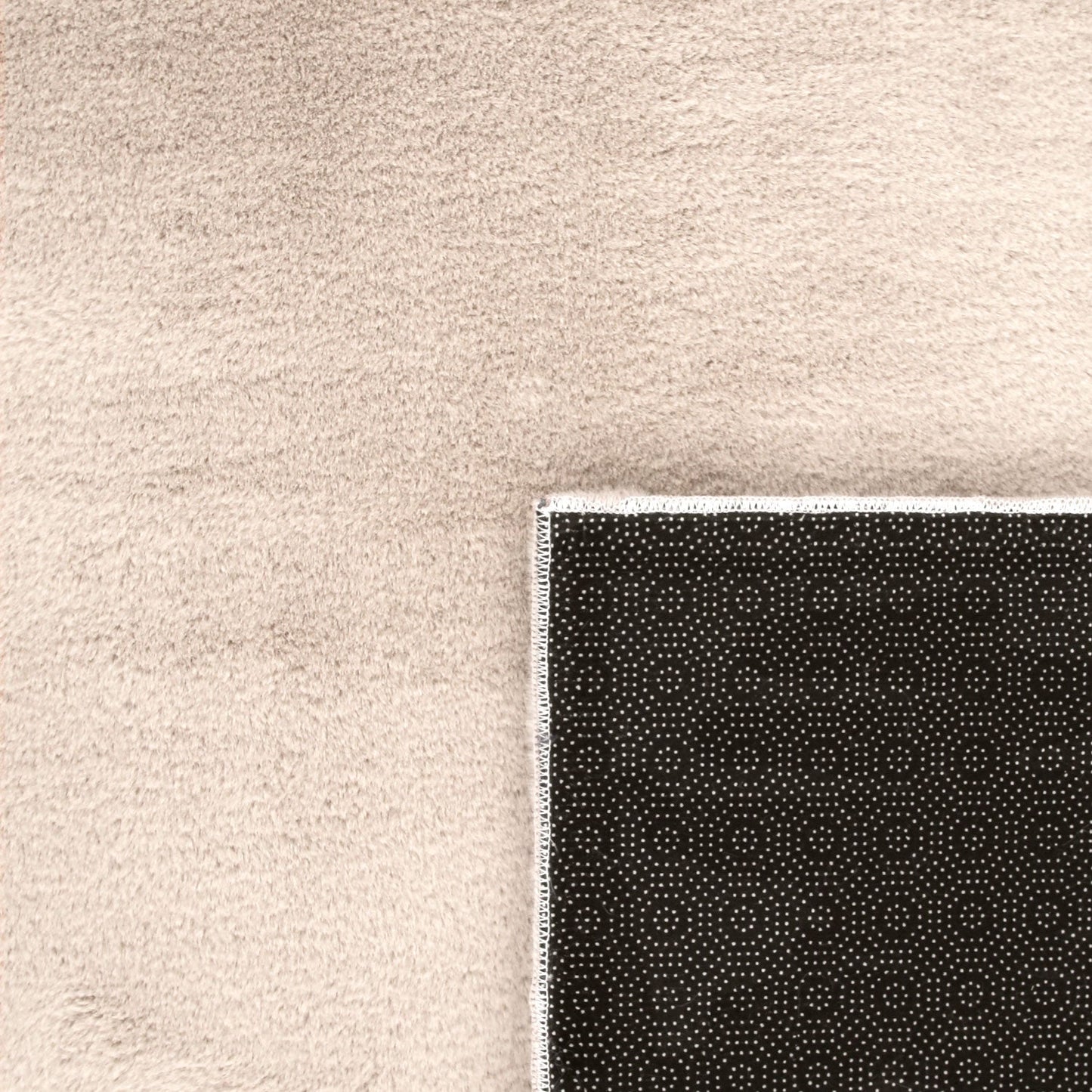 Soft Area Rug with Anti-Slip Backing Washable - Dark Beige-4