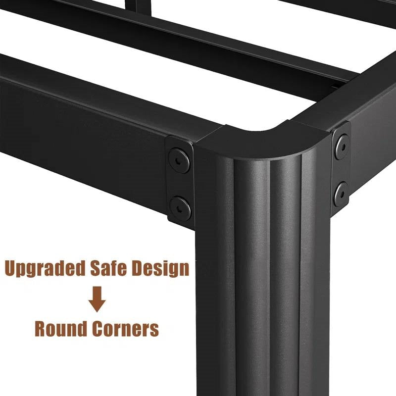 California King size Heavy Duty Metal Bed Frame with Round Edge Legs-2