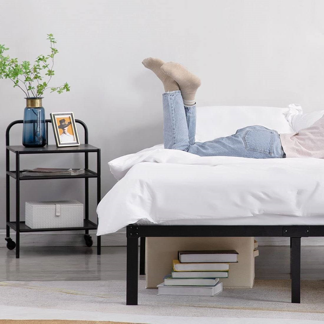 Cal King 16-inch Heavy Duty Metal Bed Frame with 3,500 lbs Weight Capacity-2