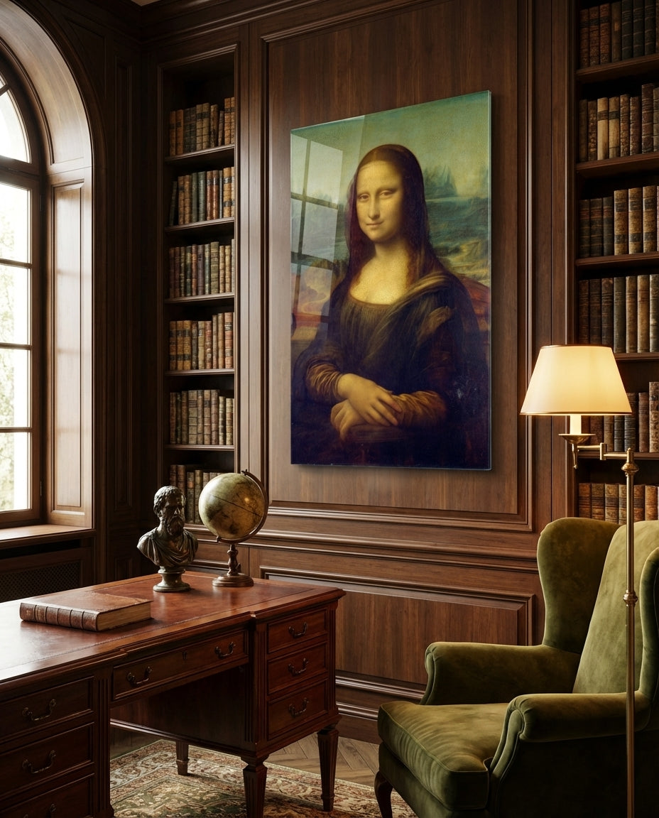 Mona Lisa Glass Wall Art-0