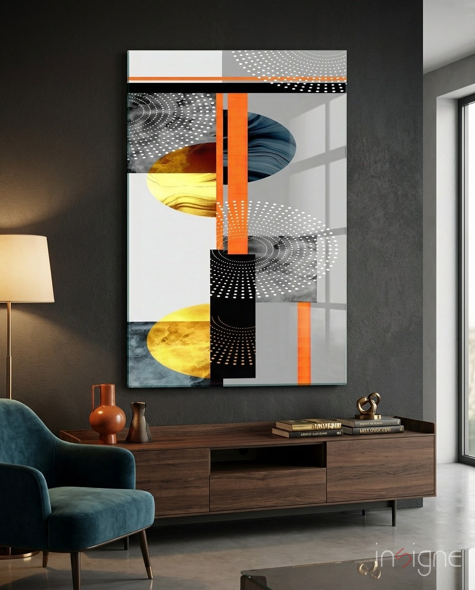 Abstract Glass Wall Art