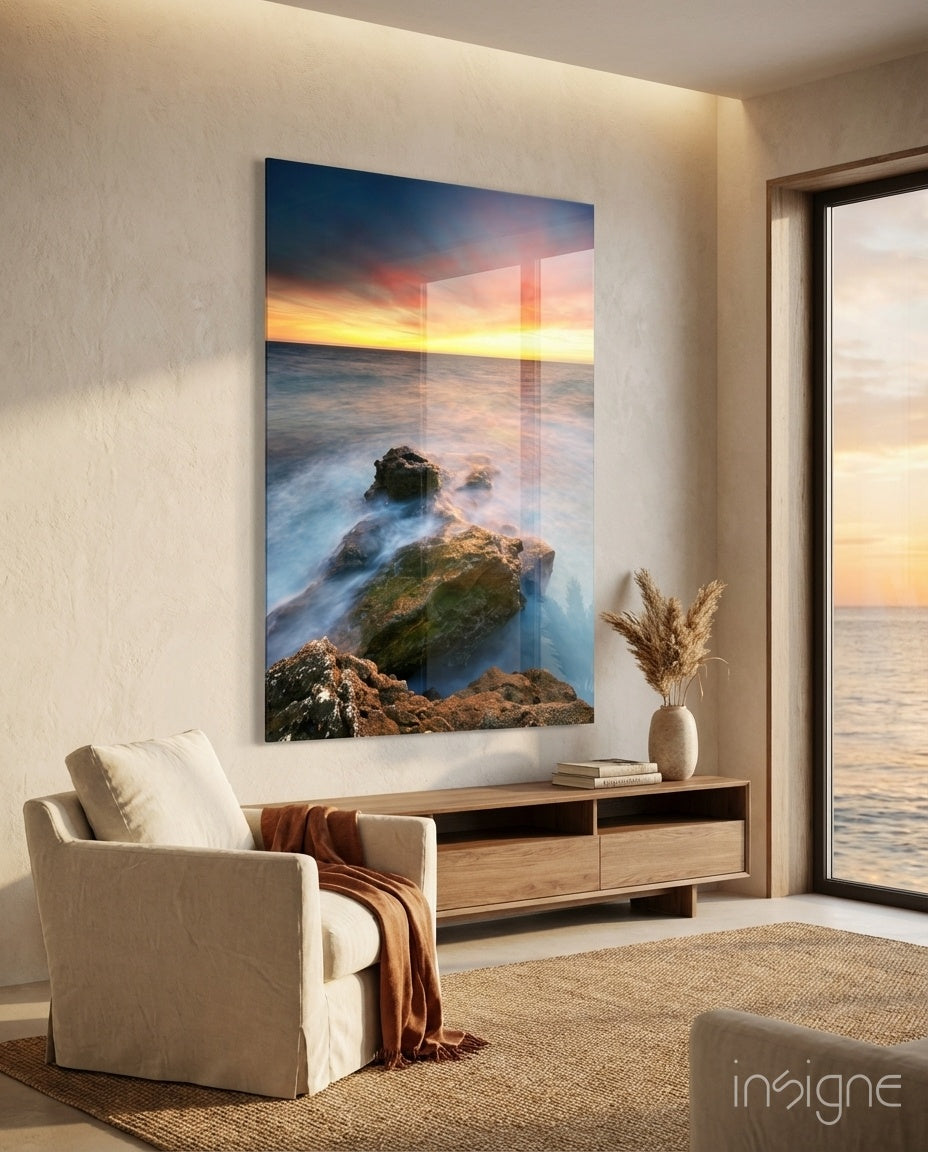Sunset Glass Wall Art