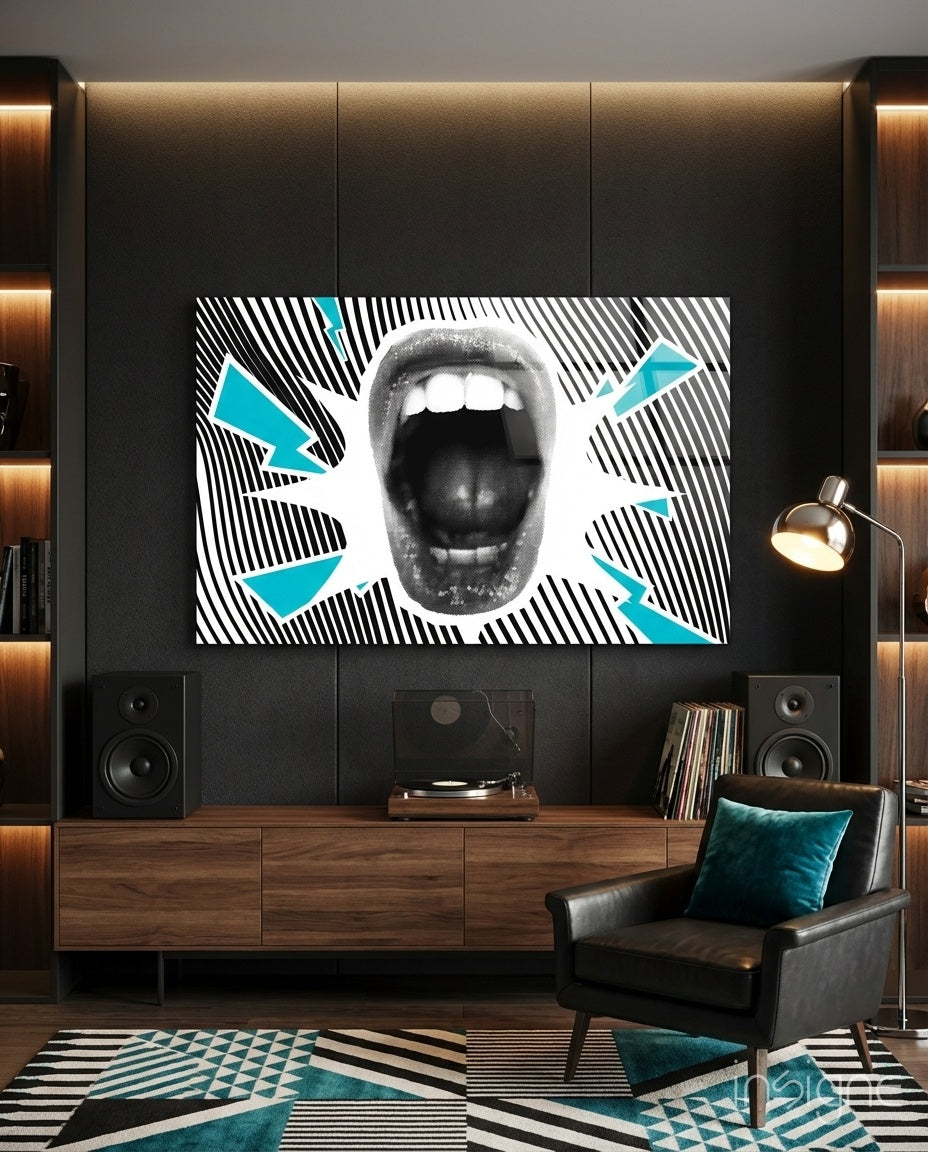Scream Glass Wall Art