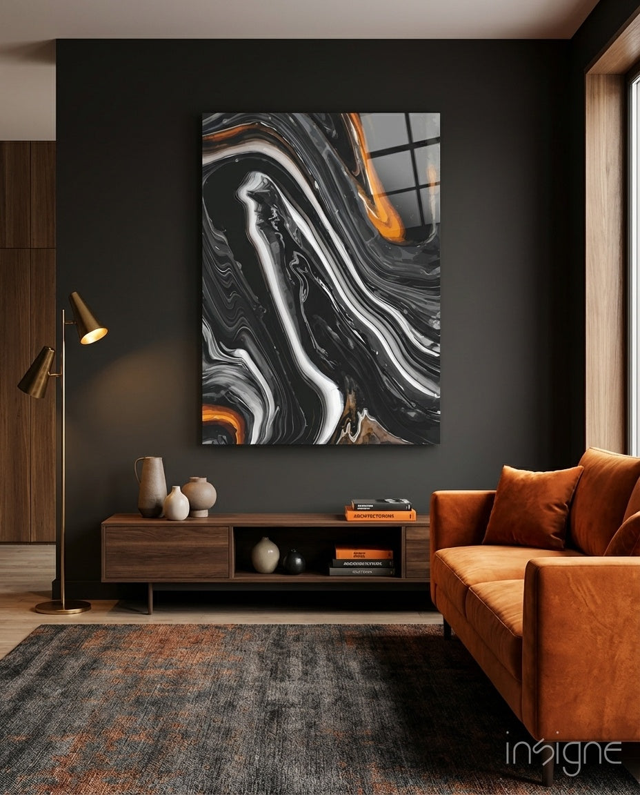 Abstract Glass Wall Art