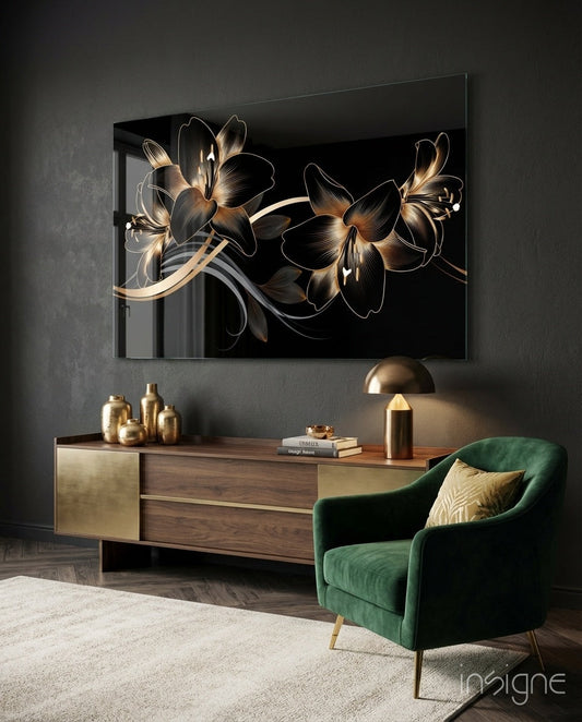 Flower Glass Wall Art
