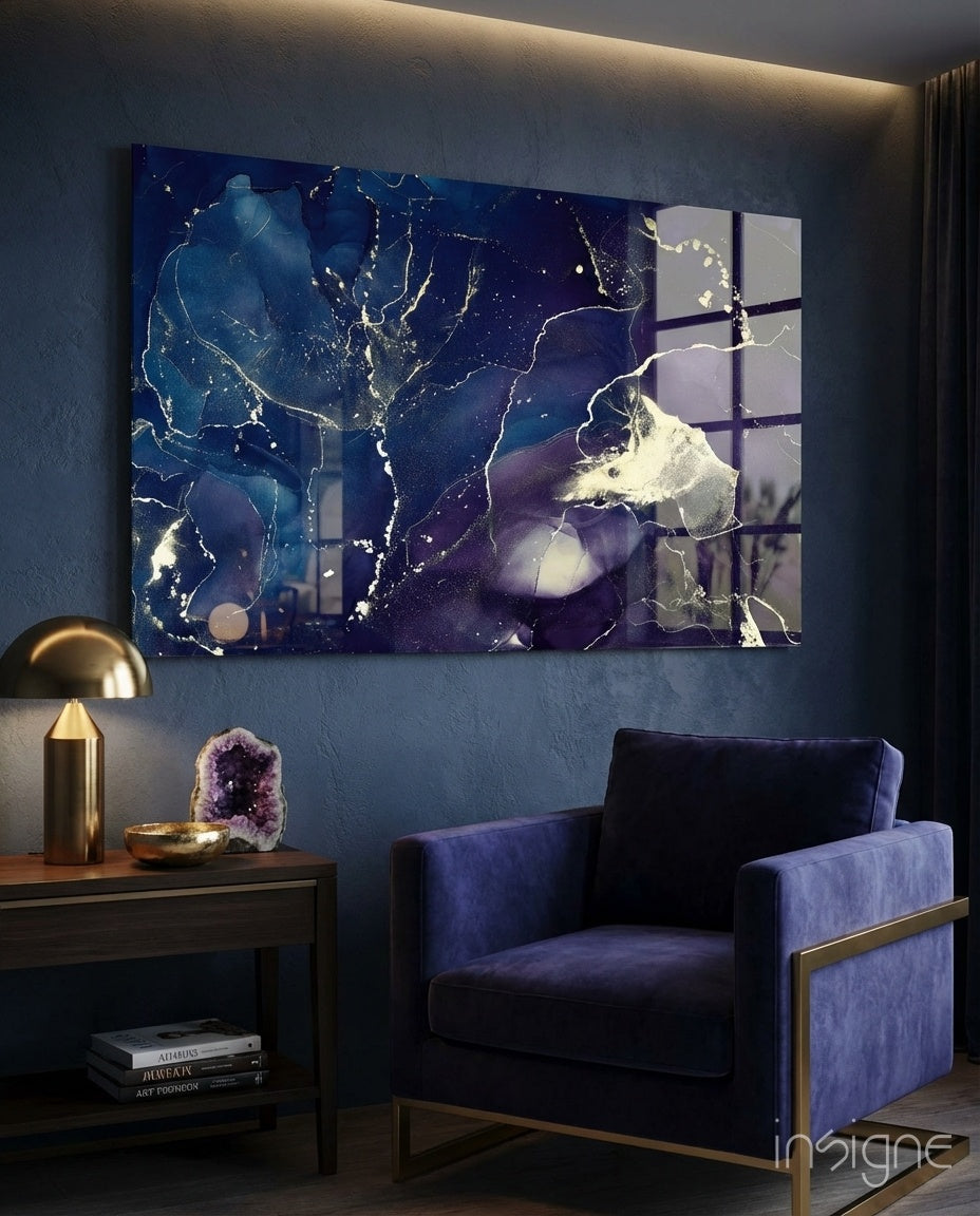 Abstract Depth Glass Wall Art