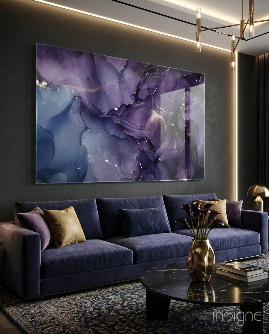 Abstract Depth Glass Wall Art