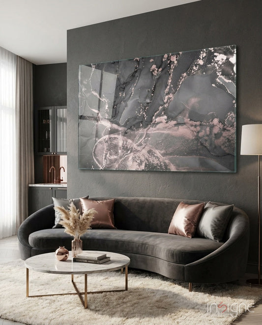Abstract Depth Glass Wall Art