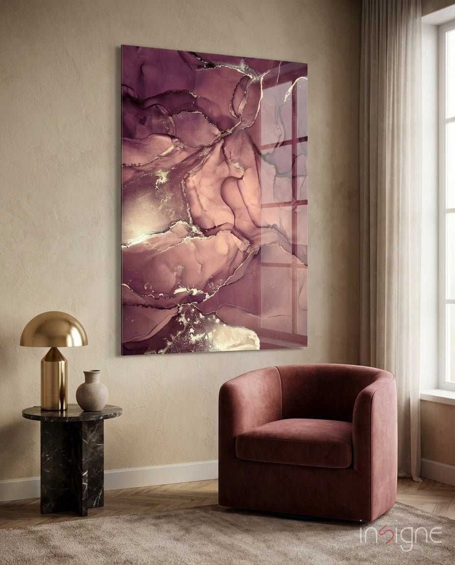 Abstract Depth Glass Wall Art