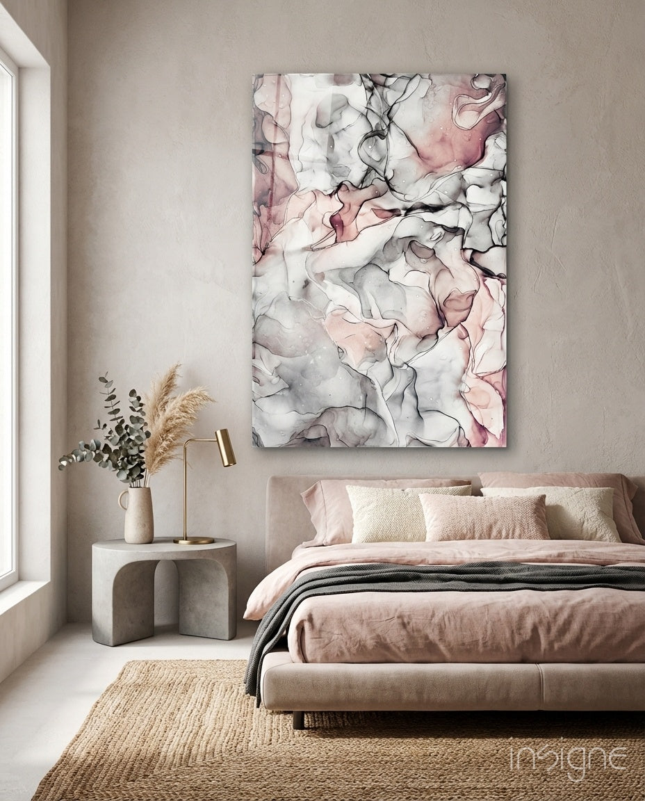 Abstract Depth Glass Wall Art